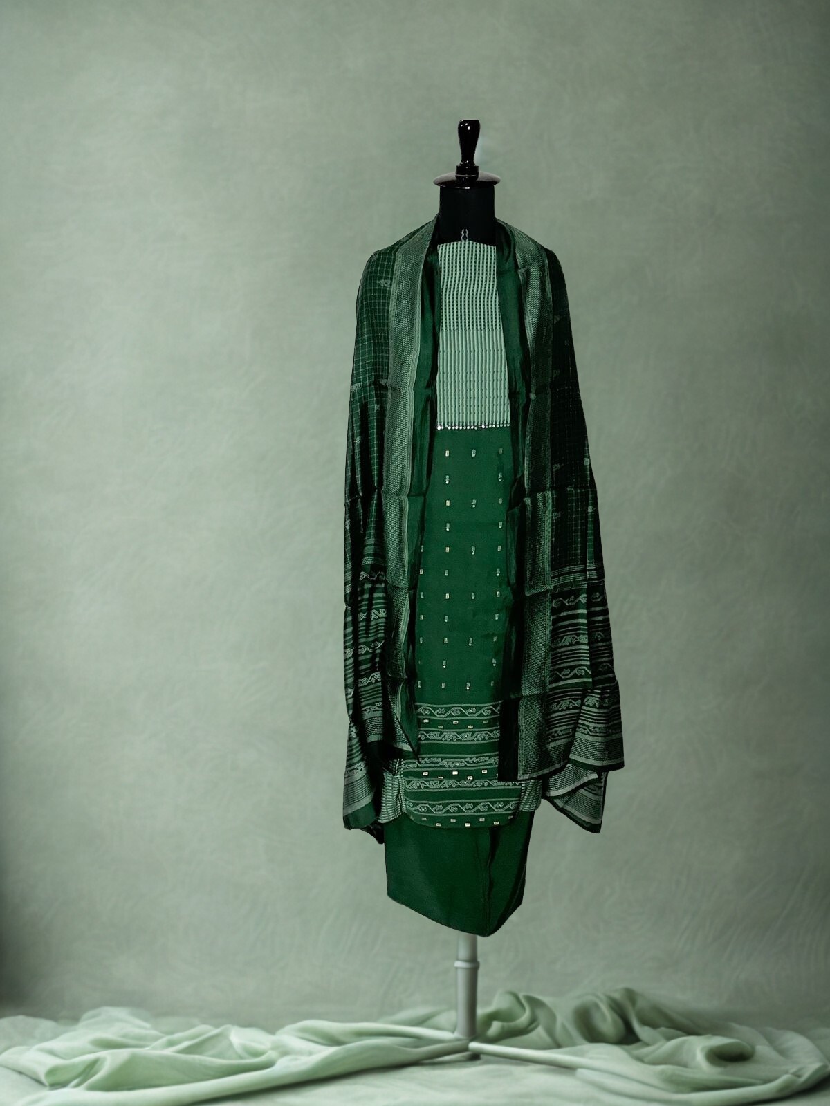 Classic Green Cotton Suit Set